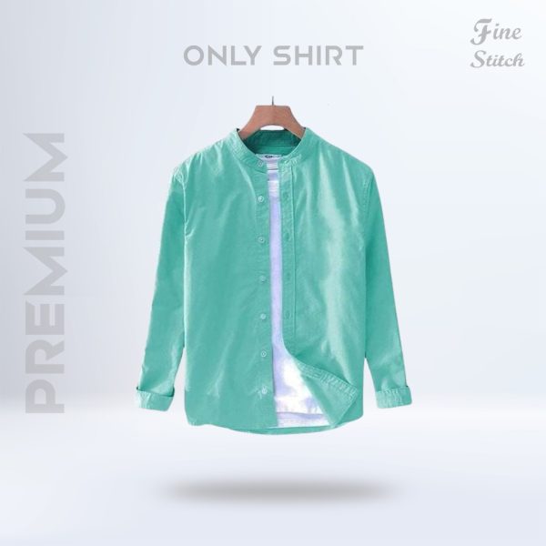 Band Collar Shirt -Pest